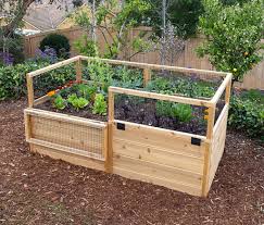 Simple raised bed with 4×4 posts. 3 X 6 Raised Garden Bed With Hinged Fencing Eartheasy Com