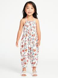 Smocked Floral Jumpsuit For Toddler Girls Old Navy Toddler Girl Outfits Girl Outfits Girls Dresses Online