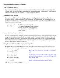 Provide your name, address, phone number and social security number for the application. Pdf Solving Compound Interest Problems What Is Compound Interest Mademoiselle A Academia Edu