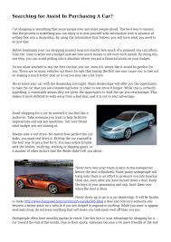 Sometimes, knowing what not to do is as important as knowing what to do. Searching For Assist In Purchasing A Car By Cravenaccuser7248 Issuu