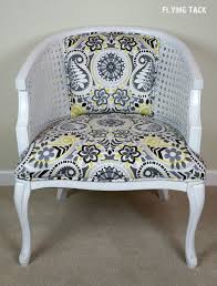 Immaculate Finish On This White Painted Cane Barrel Chair Crisp Paisely Fabric In Grey White And Yell Cane Chairs Painted Cane Furniture Paisley Upholstery