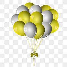Beautiful Gold Balloons To Happy Day Ribbon Bow Bows Bow Tie Png And Vector With Transparent Background For Free Download Gold Balloons Silver Balloon Balloons