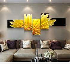 Shop for yellow wall art from the world's greatest living artists. China 5 Panel Yellow Orange Wall Art Painting Beautiful Yellow Sunflowers On Metal Flower The Picture Decor Oil Home Modern Deco China Metal Wall Art And Abstract Modern Price