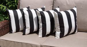 Black And White Striped Outdoor Cushions Deck Stripe Black And White Outdoor Pillow Black Striped Pillow Black And White Stripe Patio Pillows Black Stripe Accent Pillow 4 Pack Striped Outdoor Pillow Patio Pillows Red Decorative Pillows
