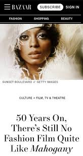 Diana Ross is Mahogany. “I've got to show my designs sometime, Sean.” “I  want the exposure!”