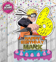 Naruto Diy Cake Topper Centerpiece Naruto Party Supplies Party Supplies Naruto Party Ideas Diy Party Supplies