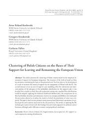 PDF) Clustering of Polish Citizens