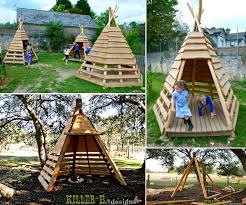 Pallet Teepee Tutorial The Kids Will Love This The Whoot Play Houses Diy Playhouse Kids Outdoor Play