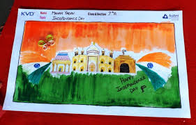 I used white paper, oil pastels, glasses marking pencil. Kvd Commences Independence Day Celebrations With Students