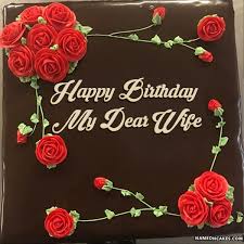 Please stay with me your whole life. Happy Birthday My Dear Wife Cake Images