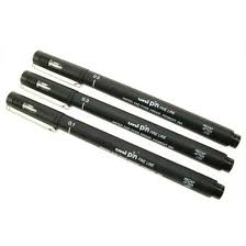 The unipin fine line pen is ideal for marking warps. Uni Pin Fine Line Markers 3pk Fred Aldous