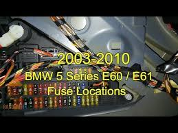 Bmw e39 fuse box card and different fuse box locations m5 520i 523i 525i 528i 530i 540inathan's bmw workshop. Bmw 528i 530i 525i 535i E60 E61 Fuse Box Location 2003 2004 2005 2006 2007 2008 2009 2010 Youtube