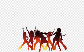 Group of people dancing illustration, Background music Dance music, Carnival silhouette figures, holidays, friendship, poster png | PNGWing