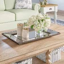 Lark Manor Grey Glass Tray Coffe Table Decor Tray Decor Decorating Coffee Tables