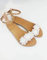 Modische sandalen & sandaletten von top marken bequem online bestellen + einfach kostenfrei zurückschicken. Braut Spitze Und Perlen Sandalen Hochzeit Flache Etsy