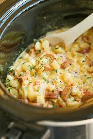 Overnight crockpot breakfast casserole is a classic breakfast casserole with eggs, sausage, bacon, hash browns, and cheese. 11 Slow Cooker Breakfast Recipes Crock Pot Breakfast Recipes
