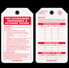 This mobile app designed for fire inspectors is an excellent tool to perform inspections and capture required data easily and quickly. Fire Extinguisher Maintenance And Recharge Record Tags Sku Tg 0223