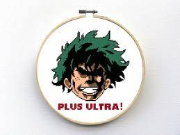 Deku All Might Face Plus Ultra Cross Stitch Pattern Etsy In 2021 Cross Stitch Patterns Cross Stitch Stitch Patterns