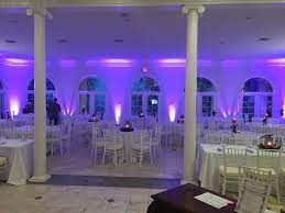Light Purple Accent Lighting On White Walls At The Mansion At Colovista Wedding Reception Lighting Accent Lighting Uplighting