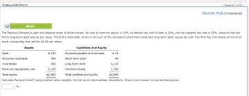 Solved Problem 10 09 Wacc Question 7 Of 20 Check My Wor Chegg Com