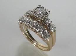 Pin By Laurie Schut On Etsy Indulgence Wedding Ring Sets Vintage Wedding Rings Vintage Wedding Ring Sets