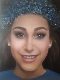 My two oldest granddaughters. Oil 14"x24"