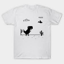 Google Chrome Dinosaur Game No Internet T Shirt Teepublic Dinosaur Games Senior Class Shirts Hand Embroidery Art