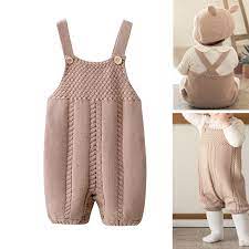 Baby Costume Newborn Baby Knit Overalls Cute Baby Knitted Rompers Outfits 100 Cotton Aliexpress