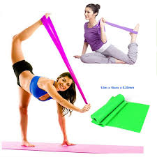 1 5m Yoga Stretch Belt Rubber Resistance Bands Exercise Workout Fitness Aerobics Women Crossfit Fitness Body Workout Band Workout