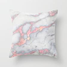 Rosegold Pink On Grey Marble Metallic Foil Style Throw Pillow Throw Pillow Styling Pink Home Accessories Rose Gold Bedroom