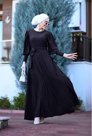 Prenses Model Tesettur Elbise Siyah St 1366 Moda Stilleri Elbise Elbise Modelleri