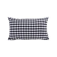 Black And White Plaid Pillows Black Plaid Pillow Gingham Plaid Plaid Print Farmhouse Decor Black Gingham Plaid Lumbar Pillow Throw Pillow Plaid Throw Pillows Throw Pillows Pillows