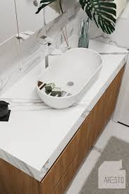 Banheiro Cuba Apoio Cuba De Apoio Bancada De Porcelanato Carvalho Hanover