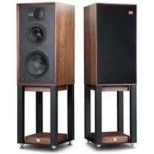 Wharfedale Linton 85th Anniversary Bookshelf Speakers With Stands Pair Bookshelf Speaker Stands Bookshelf Speakers Speaker Stands