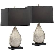 Regency Hill Modern Table Lamps Set Of 2 With Black Rectangular Shade For Living Room Family Bedroom Bedside Nightstand Office Walmart Com Table Lamp Sets Modern Table Lamp Bedside Night Stands