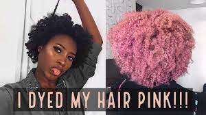 I told you i wanted to experiment with hair color and this was the easiest (and safest) way to do so without the color commitment! Watch Me Color My Natural 4c Hair Pink Youtube
