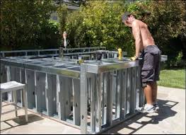 How To Build An Outdoor Kitchen With Metal Studs 15 Steps Build Outdoor Kitchen Outdoor Kitchen Plans Outdoor Kitchen Countertops