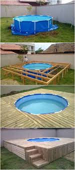 How To Build An Above Ground Swimming Pool With Pallet Deck Amenagement Piscine Hors Sol Piscine Hors Sol Piscine Palette