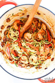 You guys know i love my zucchini noodles! Cajun Shrimp Zucchini Pasta Recipe Shrimp And Zucchini Noodles Wicked Spatula