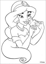 Kijk dan even op de pagina prinsessen kleurplaten disney! Mewarna09 Kleurplaten Disney Prinsessen Jasmine