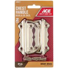 Ace Bright Brass Chest Handle 3-1/2 in. 2 pk