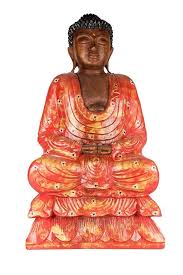 60cm Holz Buddha Meditation Budda Feng Shui Asien Statue Tibet Rot Braun Fair Trade Garten Ideen Gestaltung Garten Deko G Mit Bildern Buddha Meditation Statue Deko Natur