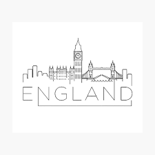 Svg > angleterre dessin animé. Poster Dessin Angleterre Dessin Numerique B W Par Euror Design Redbubble