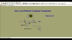 Here input signal is connected to non inverting terminal and. Lt Spice Opamp Zero Level Detector Zero Crossing Detector Opamp Non Inverting Comparator Youtube