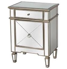 Discover furnishings and inspiration to create a better life at home. Sloane Hollywood Regency Silver Mirror Nightstand Standard 21 29 W Kathy Kuo Home