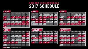 arizona dbacks schedule