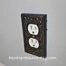 Black Decorative Electrical Outlet Plate Plugin By Aquaxpressions Outlet Plates Decor Electrical Outlets