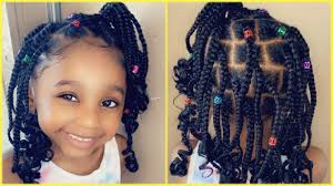 Braids are the other protective alternative for young kids; Toddler Knotless Box Braids Cute Kids Hairstyles Youtube
