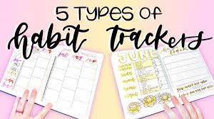 5 types of habit trackers bullet journal ideas