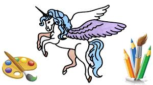 Free printable pegasus coloring pages for kids. How To Draw Unicorn Pegasus Coloring Pages Drawing Videos For Kids And Toddlers Youtube